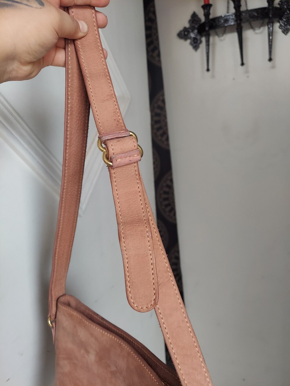Vintage Coach Rose Small Bucket Zip Nubuc 4933💗🌸 - Picture 13 of 14
